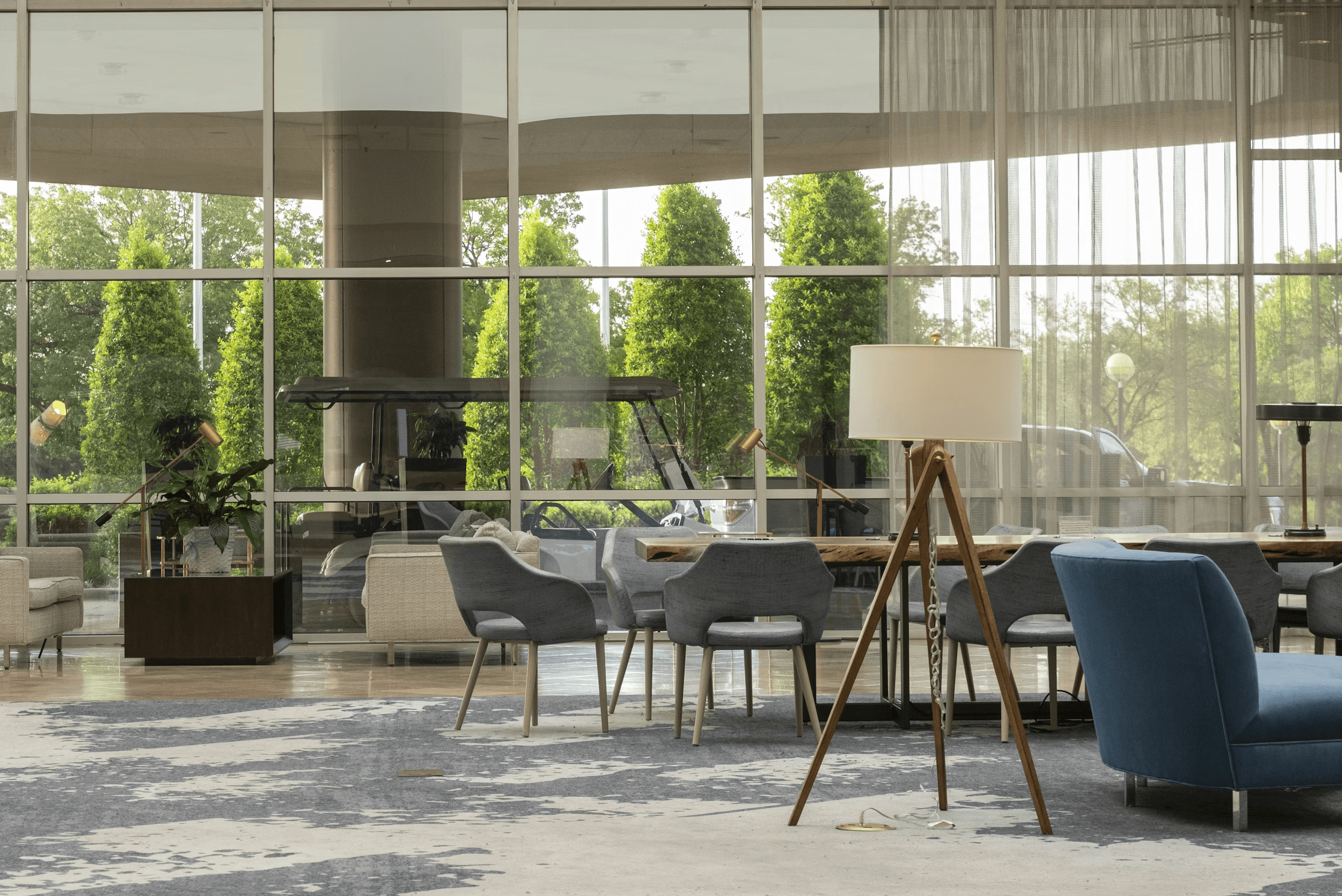 Modern reception lobby